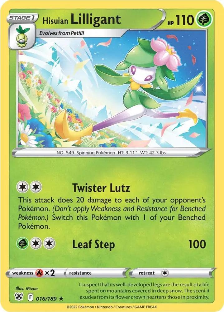Hisuian Lilligant (016/189) [Sword & Shield: Astral Radiance] - Pokemon Single