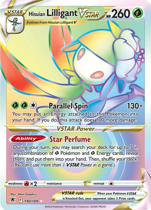 Hisuian Lilligant VSTAR (190/189) [Sword & Shield: Astral Radiance] - Pokemon Single