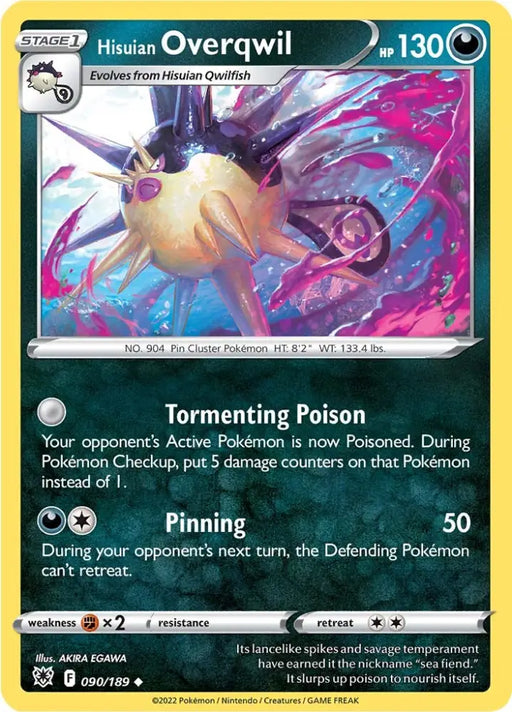 Hisuian Overqwil (090/189) [Sword & Shield: Astral Radiance] - Pokemon Single