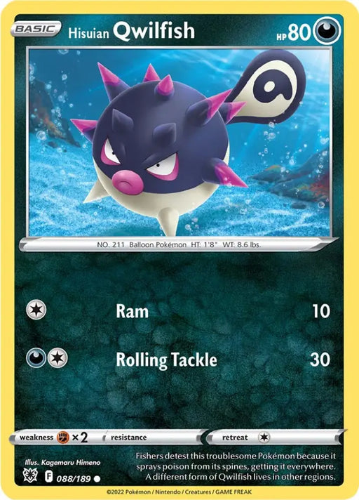 Hisuian Qwilfish (088/189) [Sword & Shield: Astral Radiance] - Pokemon Single