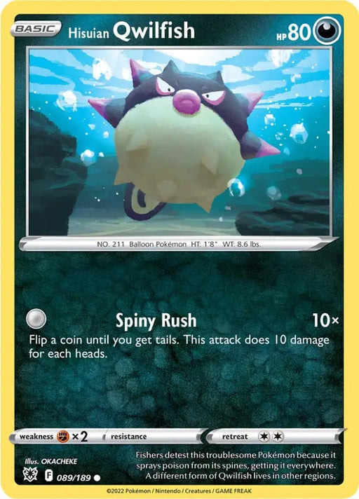 Hisuian Qwilfish (089/189) [Sword & Shield: Astral Radiance] - Pokemon Single