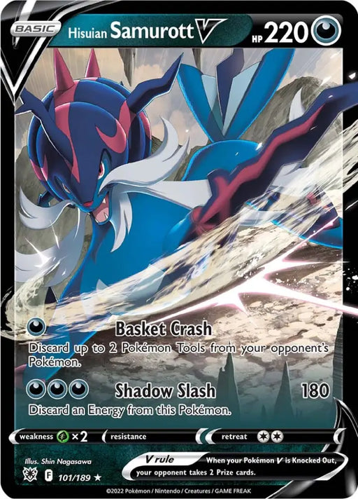 Hisuian Samurott V (101/189) [Sword & Shield: Astral Radiance] - Pokemon Single