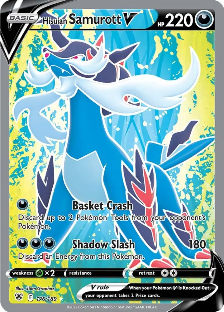 Hisuian Samurott V (176/189) [Sword & Shield: Astral Radiance] - Pokemon Single