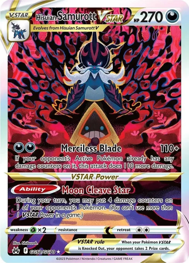 Hisuian Samurott VSTAR (GG52/GG70) [Sword & Shield: Crown Zenith] - Pokemon Single