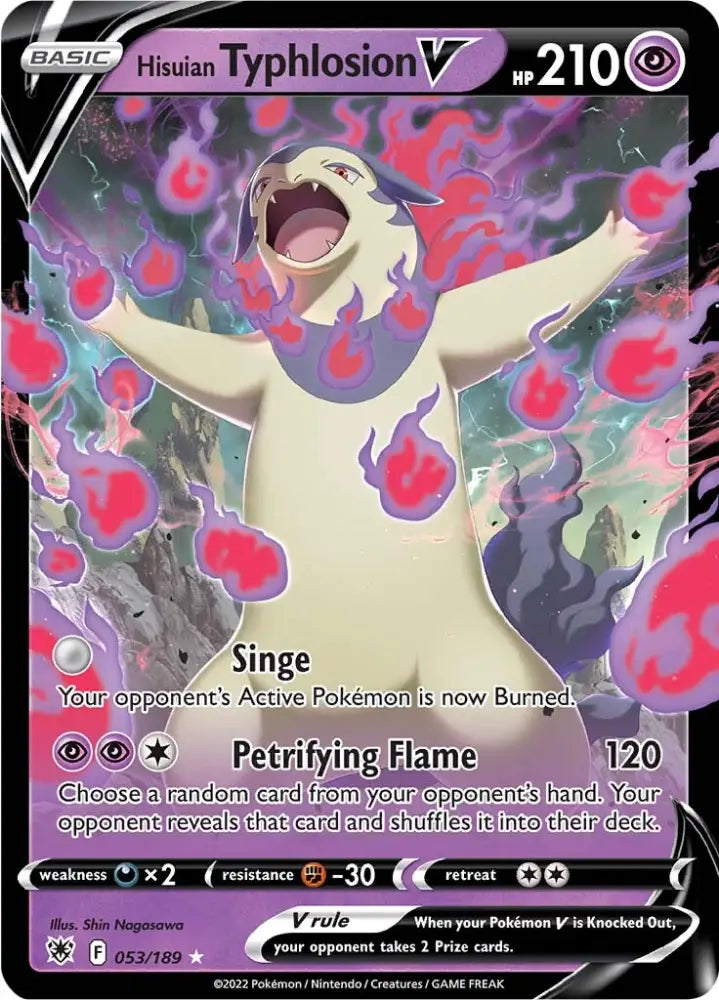 Hisuian Typhlosion V (053/189) [Sword & Shield: Astral Radiance] - Pokemon Single