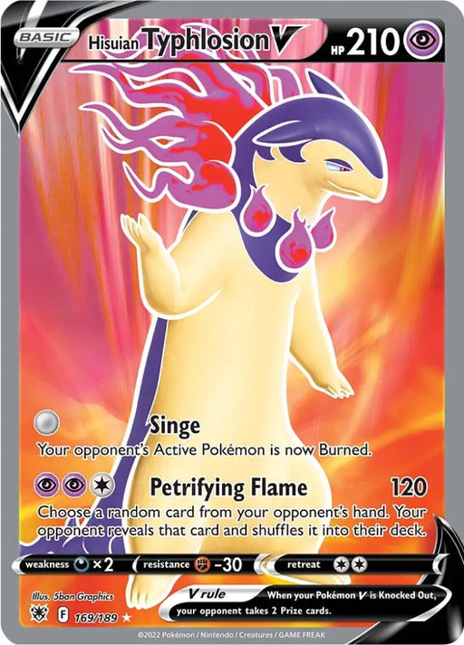 Hisuian Typhlosion V (169/189) [Sword & Shield: Astral Radiance] - Pokemon Single
