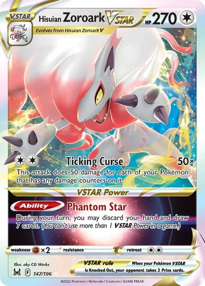 Hisuian Zoroark VSTAR (147/196) [Sword & Shield: Lost Origin] - Pokemon Single