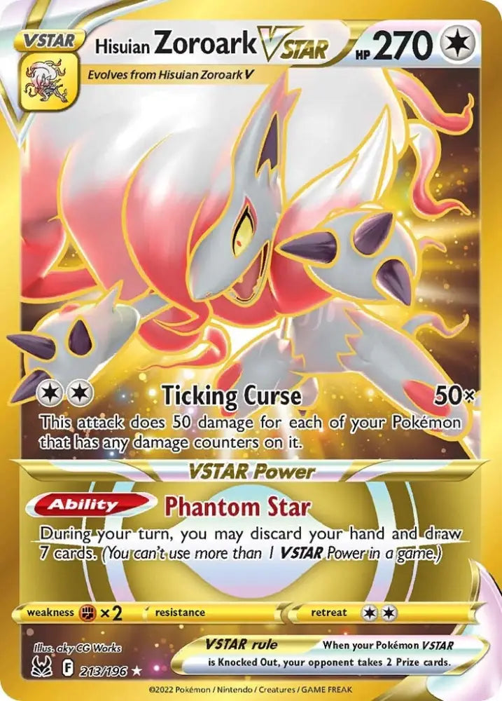 Hisuian Zoroark VSTAR (213/196) [Sword & Shield: Lost Origin] - Pokemon Single