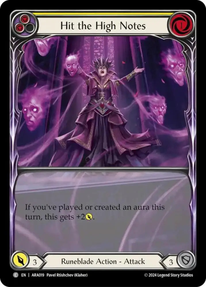 Hit the High Notes (Yellow) [Rosetta] (Aurora Blitz Deck) - Flesh And Blood Single