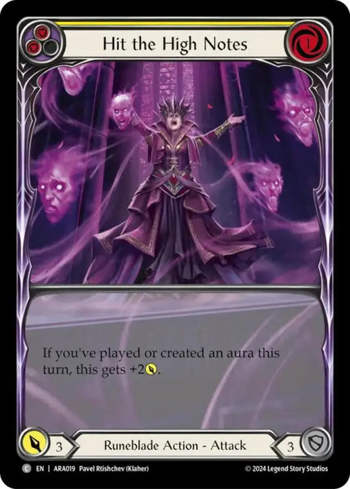 Hit the High Notes (Yellow) [Rosetta] (Aurora Blitz Deck) - Flesh And Blood Single