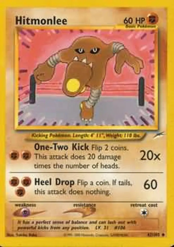 Hitmonlee (42/105) [Neo Destiny Unlimited] - Pokemon Single