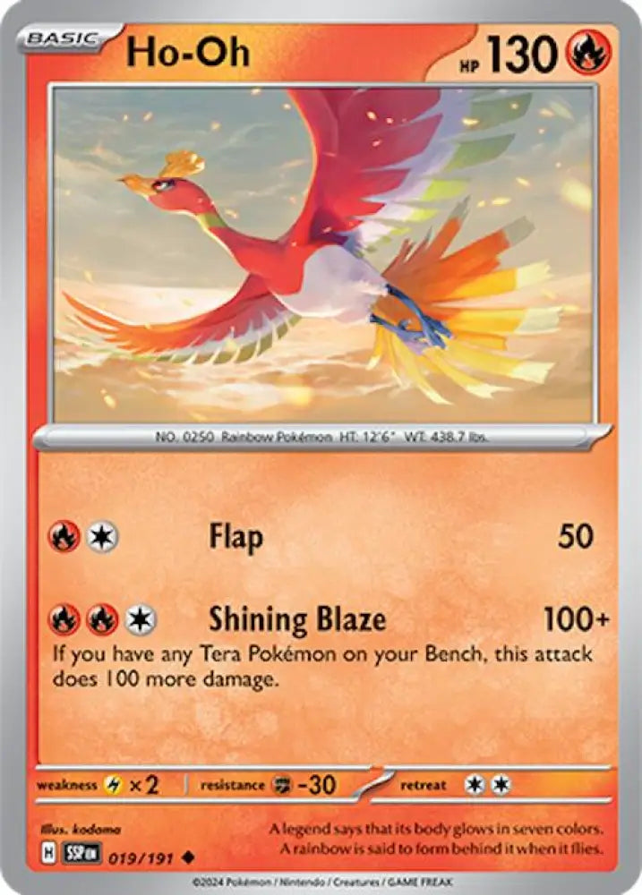 Ho-Oh (019/191) [Scarlet & Violet: Surging Sparks] - Pokemon Single