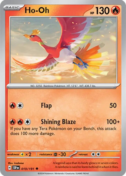 Ho-Oh (019/191) [Scarlet & Violet: Surging Sparks] - Pokemon Single