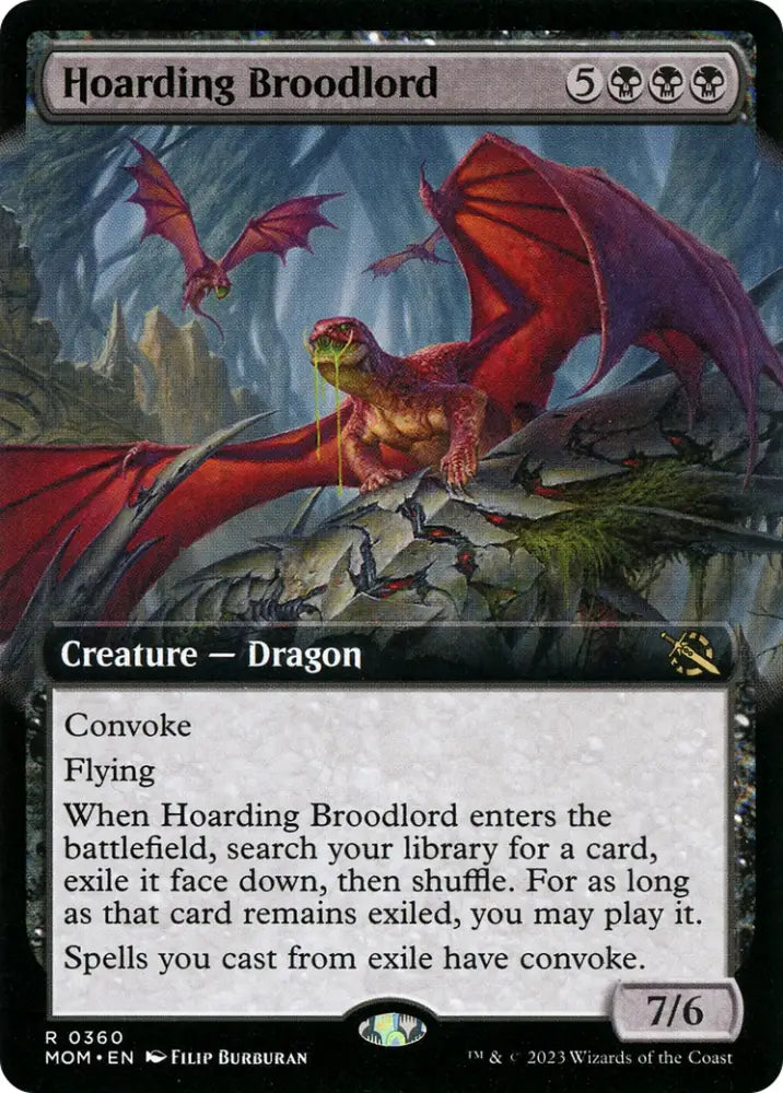 Hoarding Broodlord (Extended Art) [March of the Machine] - MTG Single