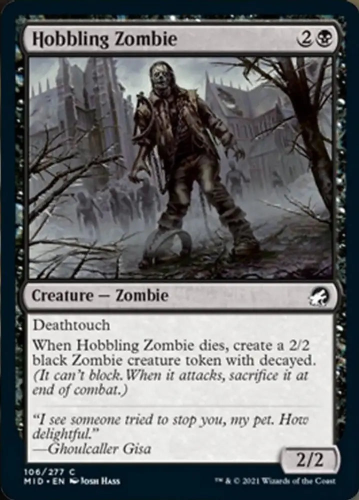Hobbling Zombie [Innistrad: Midnight Hunt] - MTG Single
