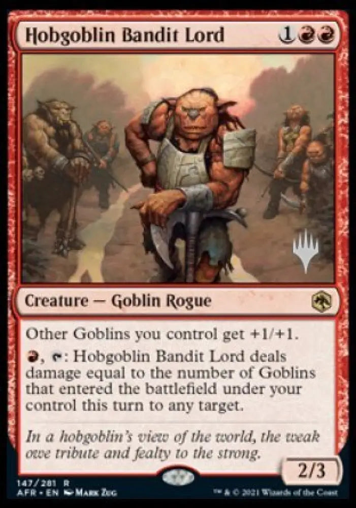 Hobgoblin Bandit Lord (Promo Pack) [Dungeons & Dragons: Adventures in the Forgotten Realms Promos] - MTG Single