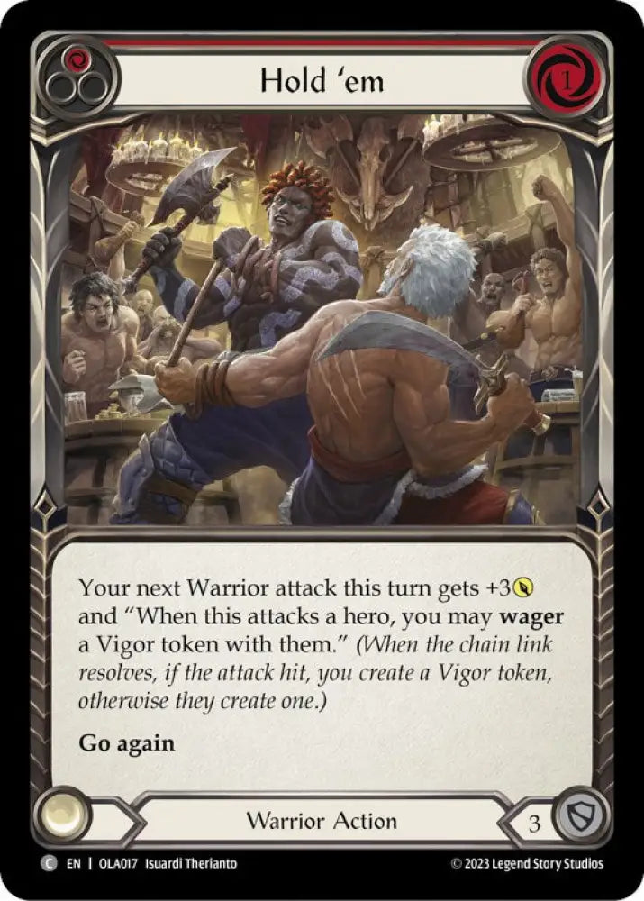 Hold ’em (Red) [Heavy Hitters] (Olympia Blitz Deck) - Flesh And Blood Single