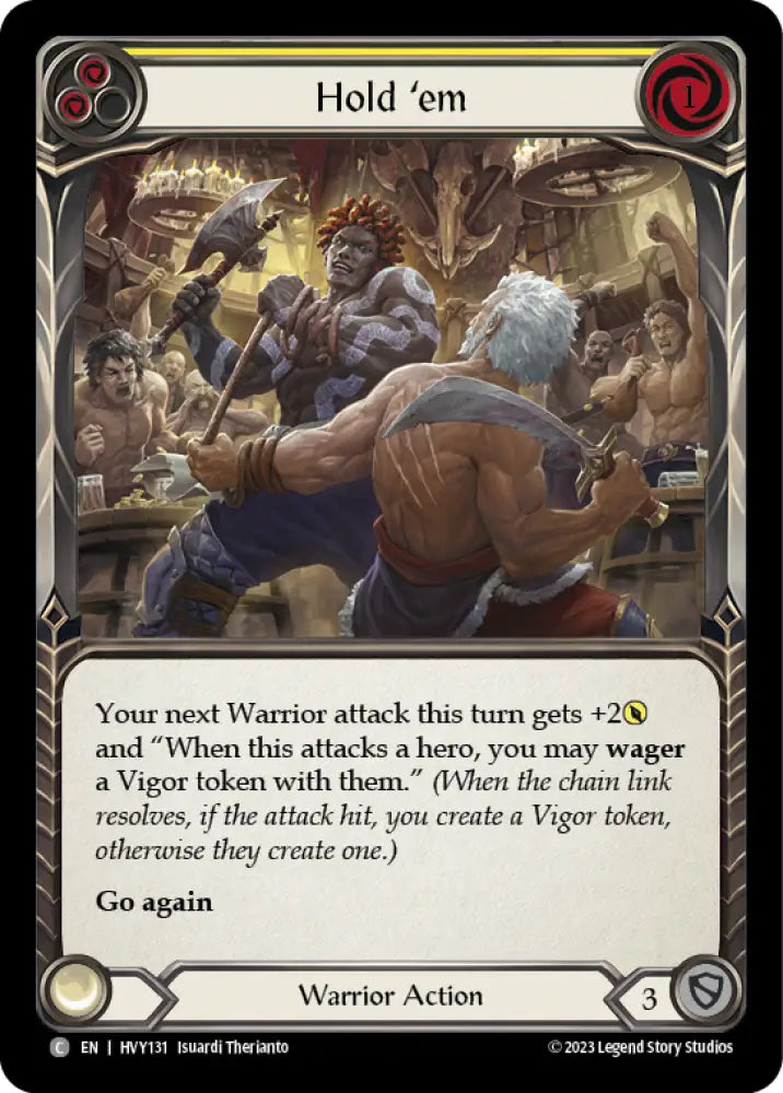 Hold ’em (Yellow) [Heavy Hitters] Rainbow Foil - Flesh And Blood Single