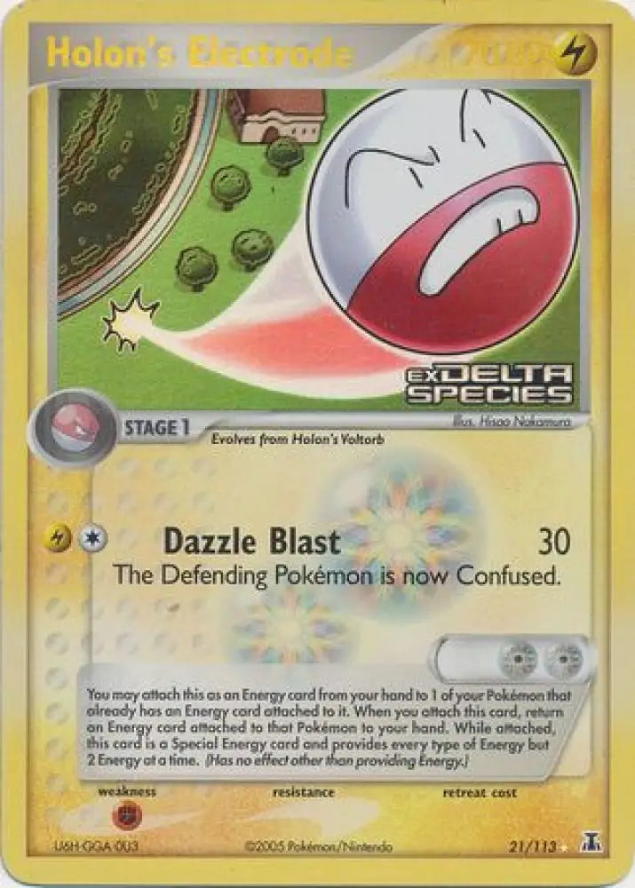 Holon’s Electrode (21/113) (Stamped) [EX: Delta Species] - Pokemon Single