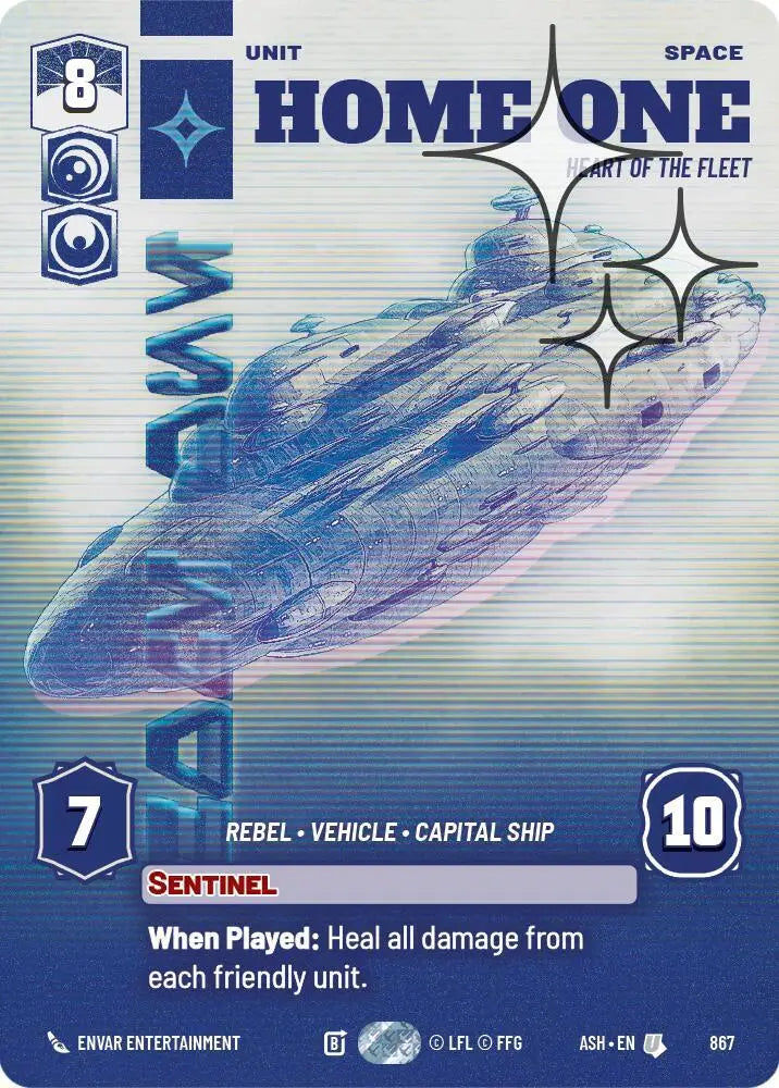 Home One - Heart of the Fleet (Prestige Foil) (867) [Ashes of the Empire]