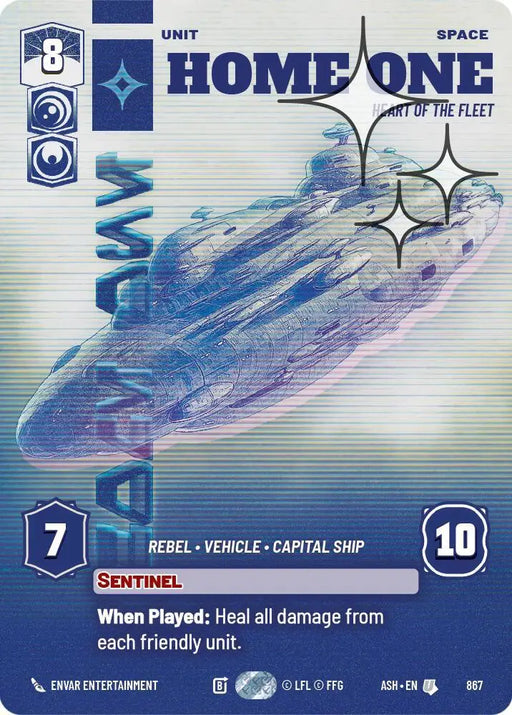 Home One - Heart of the Fleet (Prestige Foil) (867) [Ashes of the Empire]