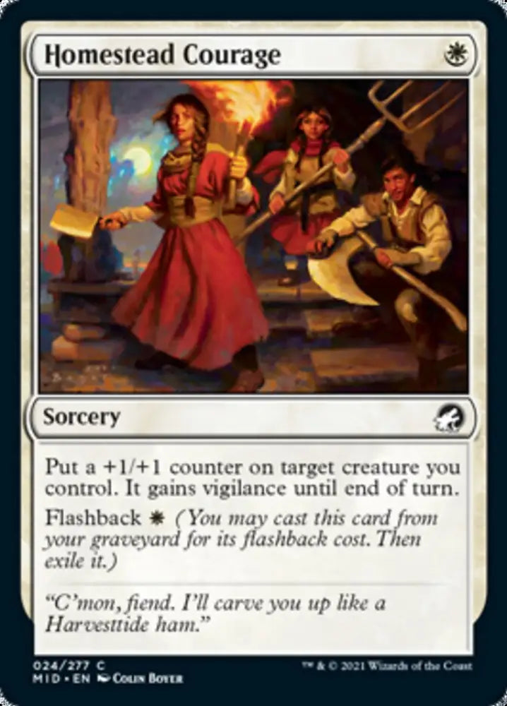 Homestead Courage [Innistrad: Midnight Hunt] - MTG Single