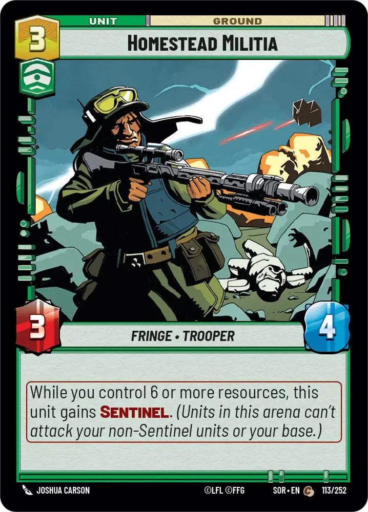 Homestead Militia (113/252) [Spark of Rebellion] - Star Wars: Unlimited Single