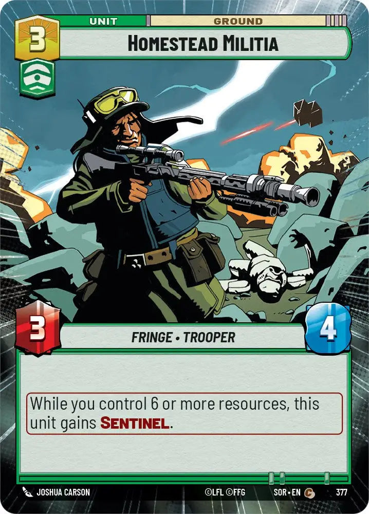 Homestead Militia (Hyperspace) (377) [Spark of Rebellion] - Star Wars: Unlimited Single