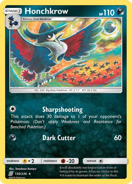Honchkrow (130/236) [Sun & Moon: Unified Minds] - Pokemon Single