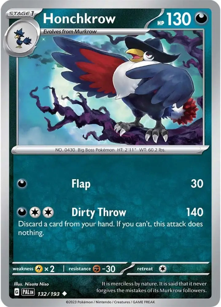 Honchkrow (132/193) [Scarlet & Violet: Paldea Evolved] - Pokemon Single