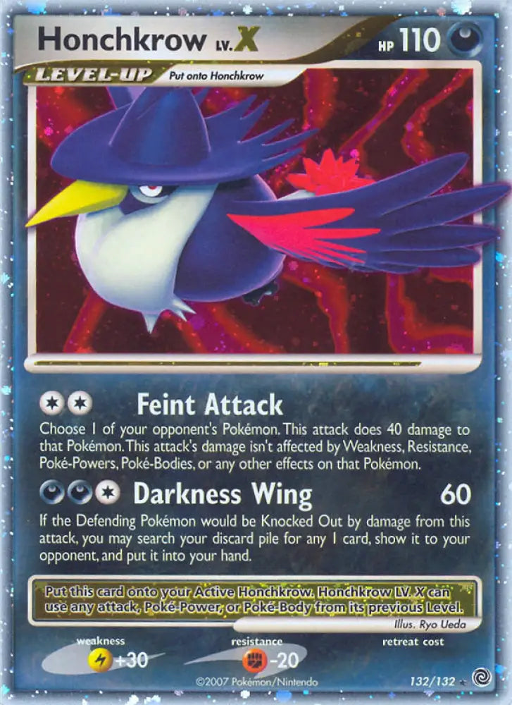 Honchkrow LV.X (132/132) [Diamond & Pearl: Secret Wonders] - Pokemon Single