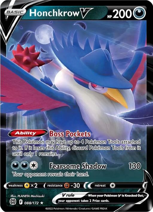 Honchkrow V (088/172) [Sword & Shield: Brilliant Stars] - Pokemon Single
