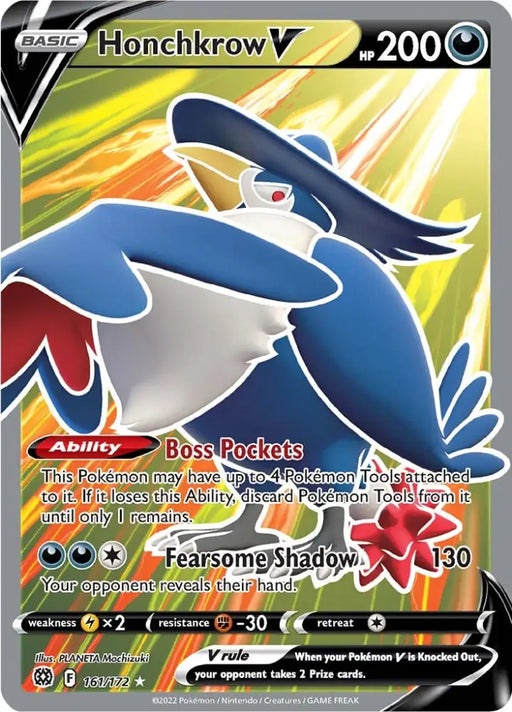Honchkrow V (161/172) [Sword & Shield: Brilliant Stars] - Pokemon Single
