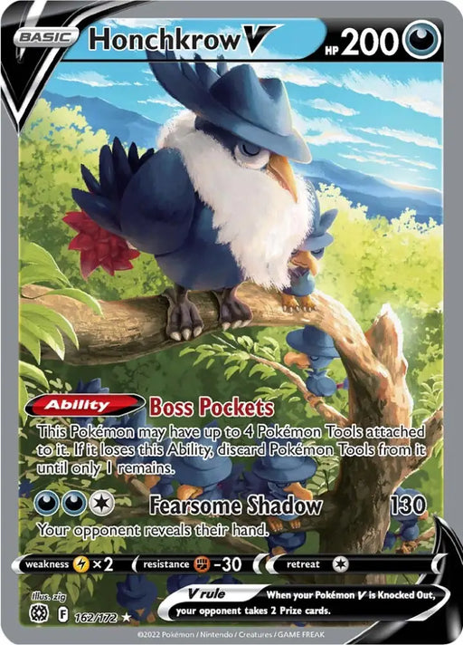Honchkrow V (162/172) [Sword & Shield: Brilliant Stars] - Pokemon Single