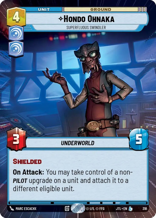 Hondo Ohnaka - Superfluous Swindler (Hyperspace) (318) [Jump to Lightspeed] - Star Wars: Unlimited Single