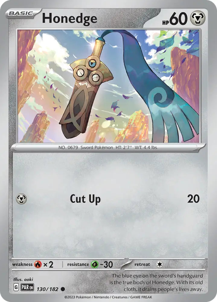 Honedge (130/182) [Scarlet & Violet: Paradox Rift] - Pokemon Single