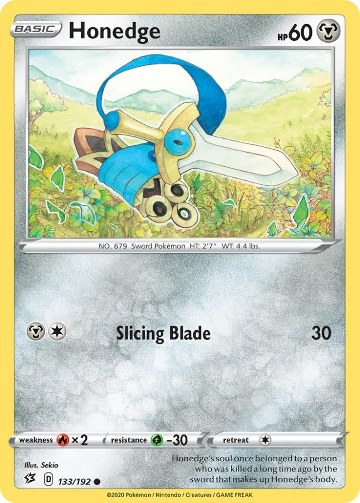 Honedge (133/192) [Sword & Shield: Rebel Clash] - Pokemon Single