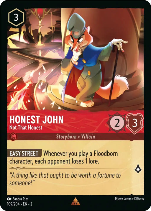 Honest John - Not That Honest (109/204) [Rise of the Floodborn] - Lorcana Single