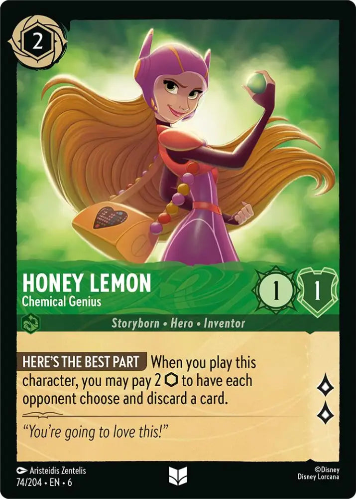 Honey Lemon - Chemical Genius (74/204) [Azurite Sea] - Lorcana Single