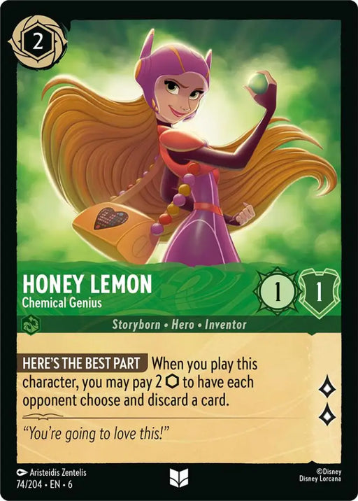 Honey Lemon - Chemical Genius (74/204) [Azurite Sea] - Lorcana Single