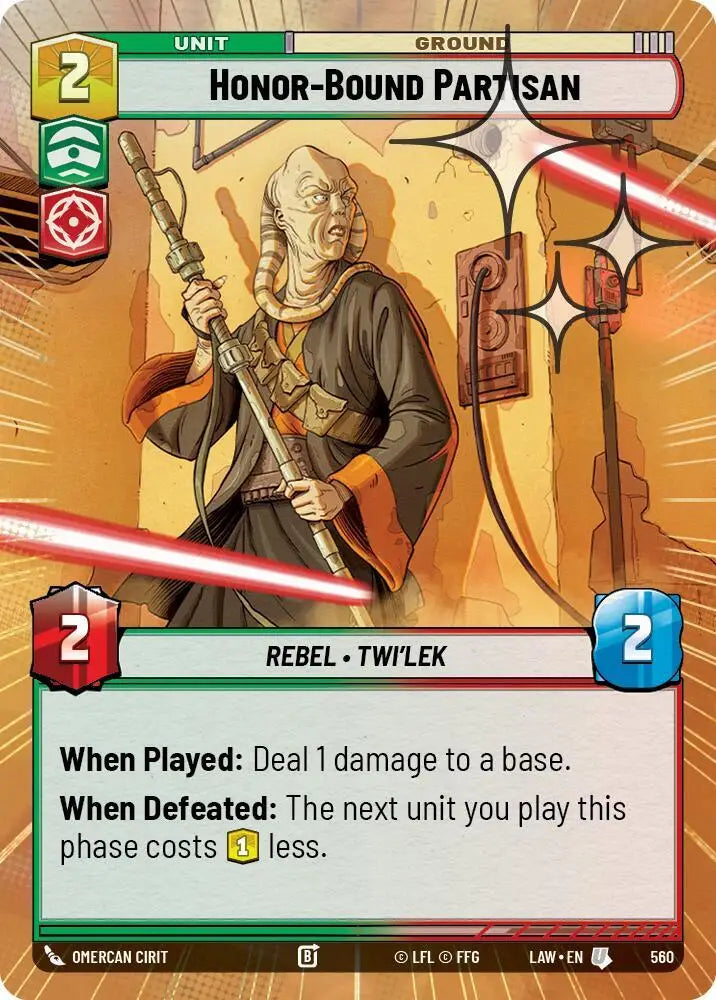 Honor-Bound Partisan (Hyperspace Foil) (560) [A Lawless Time]