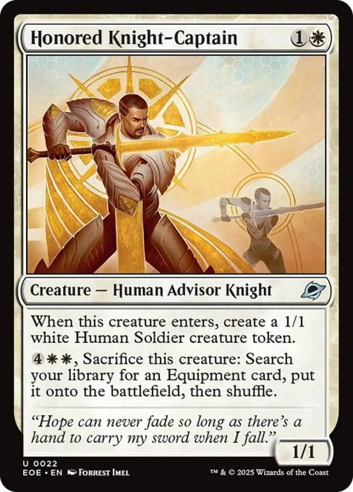 Honored Knight-Captain (22) [Edge of Eternities]