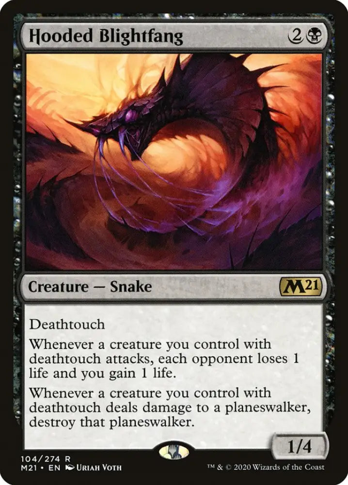 Hooded Blightfang [Core Set 2021] - MTG Single
