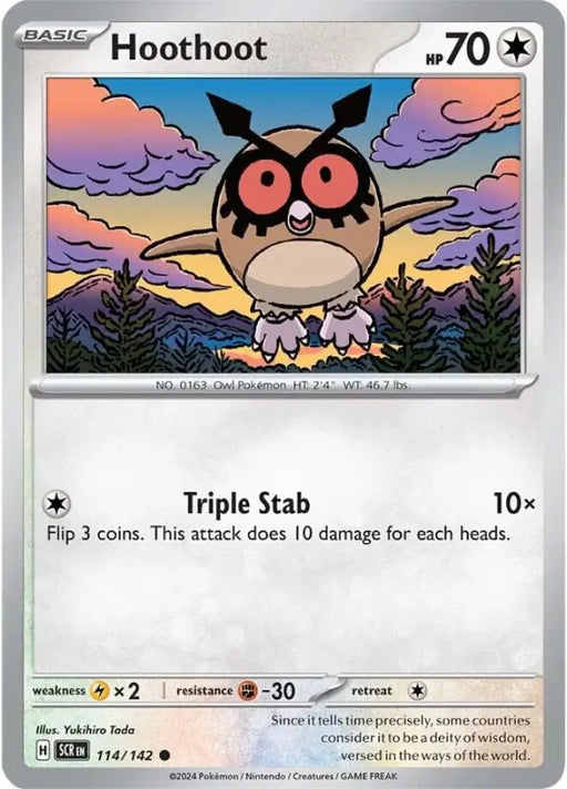 Hoothoot (114/142) [Scarlet & Violet: Stellar Crown] - Pokemon Single