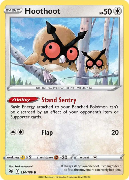 Hoothoot (120/189) [Sword & Shield: Astral Radiance] - Pokemon Single