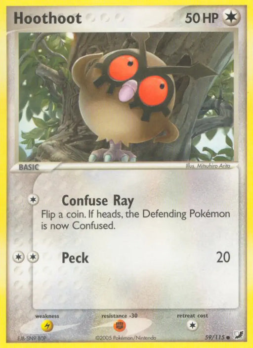 Hoothoot (59/115) [EX: Unseen Forces] - Pokemon Single