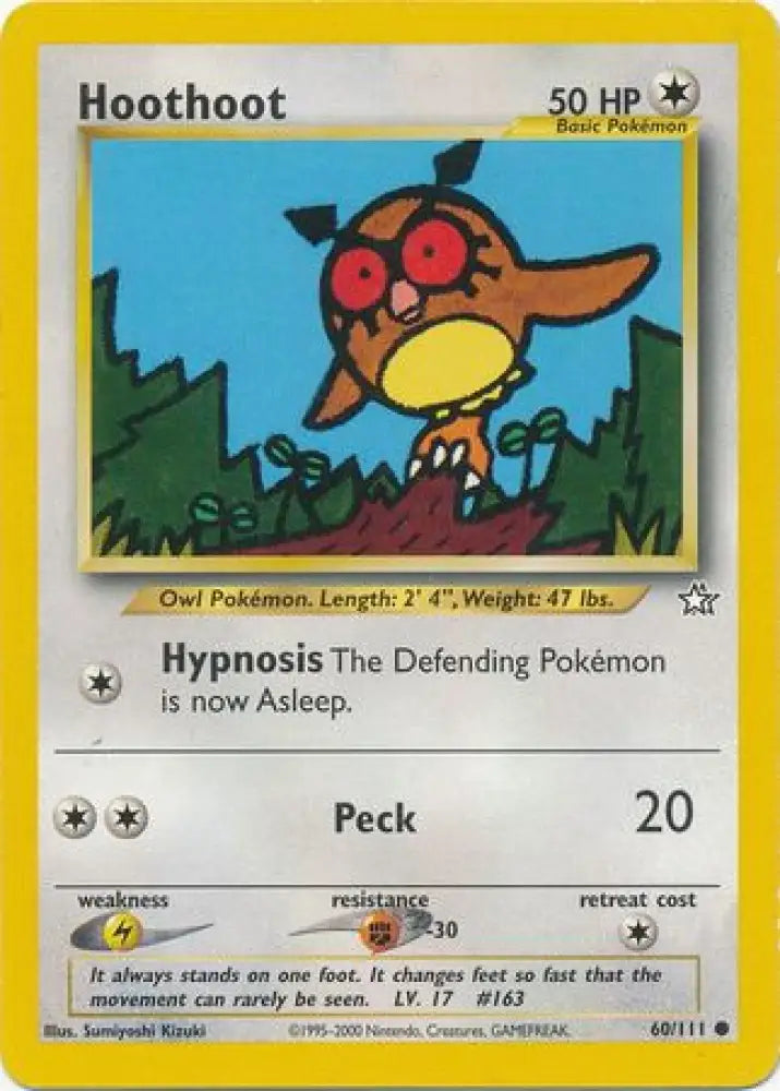 Hoothoot (60/111) [Neo Genesis Unlimited] - Pokemon Single