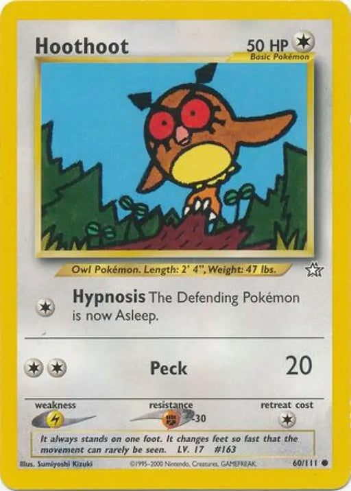 Hoothoot (60/111) [Neo Genesis Unlimited] - Pokemon Single
