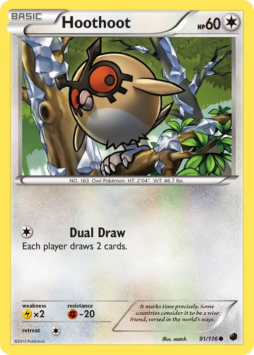 Hoothoot (91/116) [Black & White: Plasma Freeze] - Pokemon Single