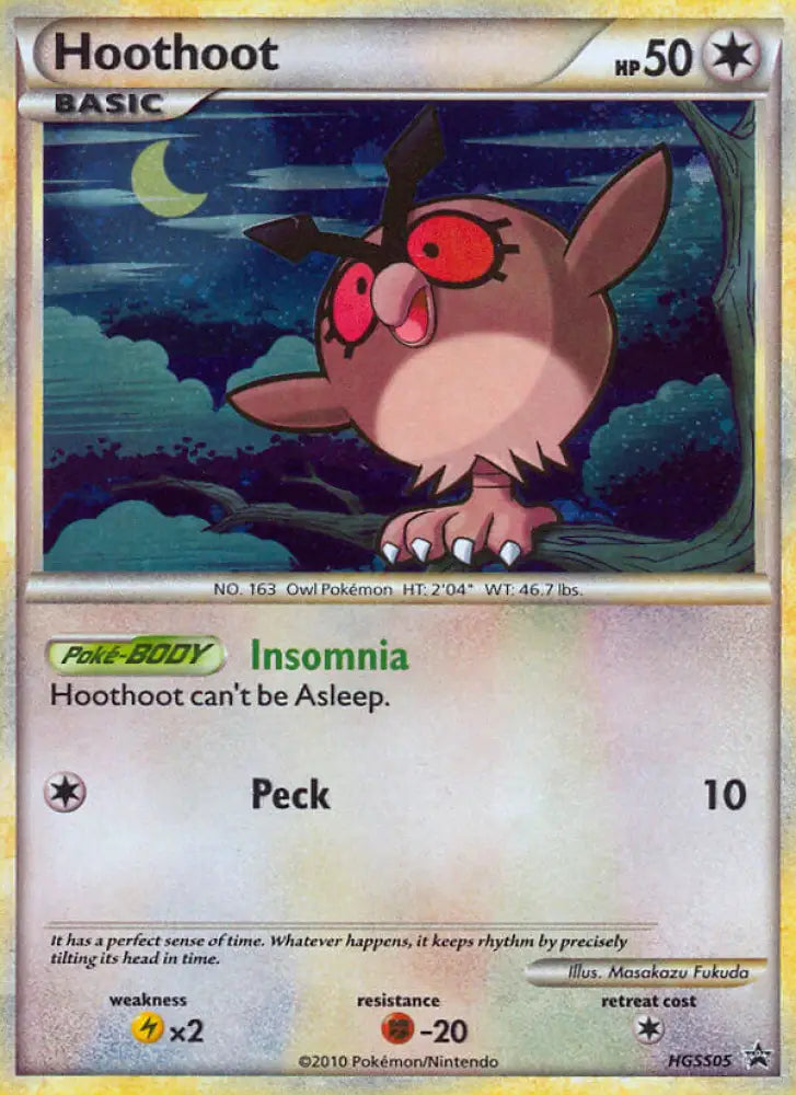 Hoothoot (HGSS05) [HeartGold & SoulSilver: Black Star Promos] - Pokemon Single